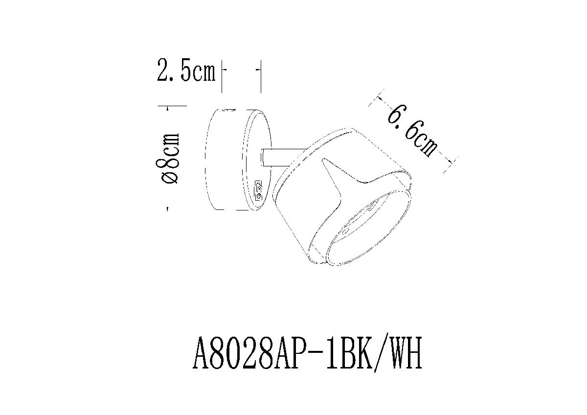 Спот Arte Lamp Amaks A8028AP-1BK Спот Arte Lamp Amaks A8028AP-1BK