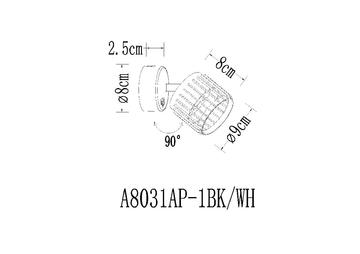 Спот Arte Lamp Atria A8031AP-1WH Спот Arte Lamp Atria A8031AP-1WH