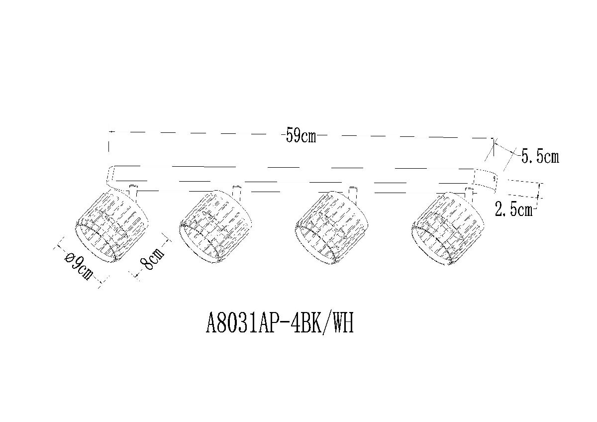 Спот Arte Lamp Atria A8031PL-4BK Спот Arte Lamp Atria A8031PL-4BK