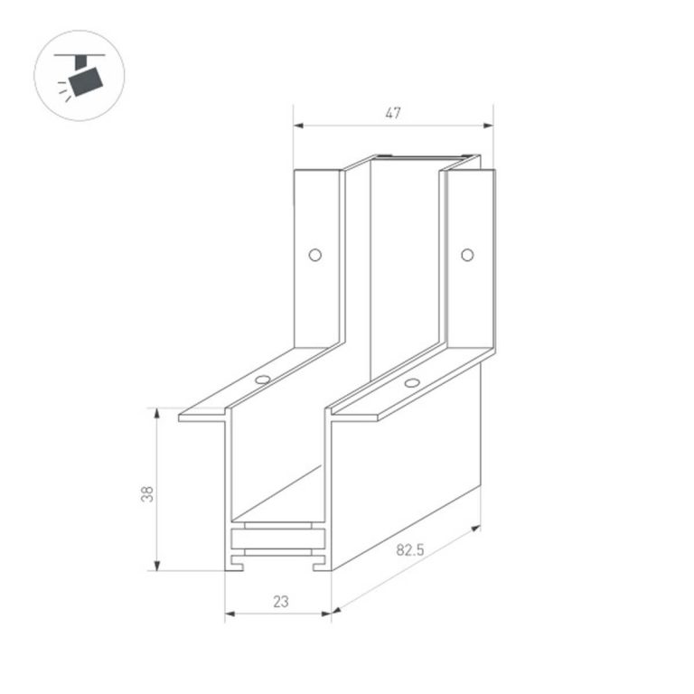 Коннектор угловой внутренний Arlight Mag-Con-2538-F-L90-INT 034230