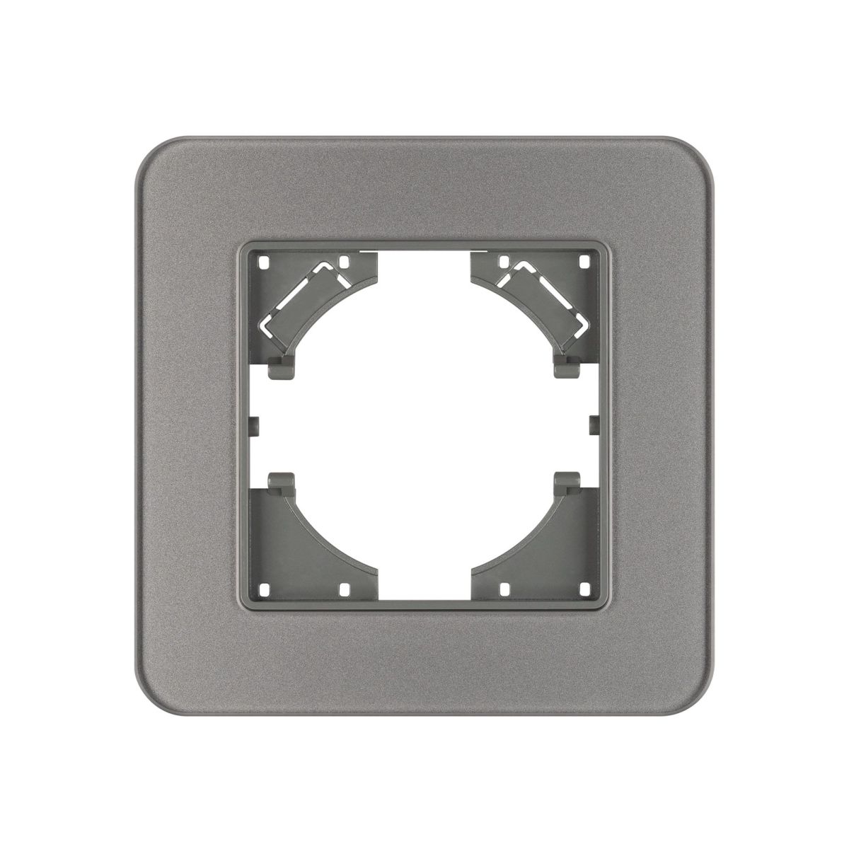 Рамка стеклянная на 1 пост Arlight FRM-OMALI-GS-1-GR 049665 Рамка стеклянная на 1 пост Arlight FRM-OMALI-GS-1-GR 049665
