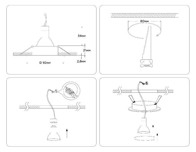 Встраиваемый светильник Ambrella Light Standard Tech A8923
