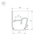 Профиль Arlight STRETCH-S-20-WALL-SIDE-2000 (RESPECT-ST) 040701