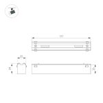 Трековый магнитный светильник Arlight MAG-VIBE-LASER-L197-12W Warm3000 (BK, 24 deg, 48V) 044422