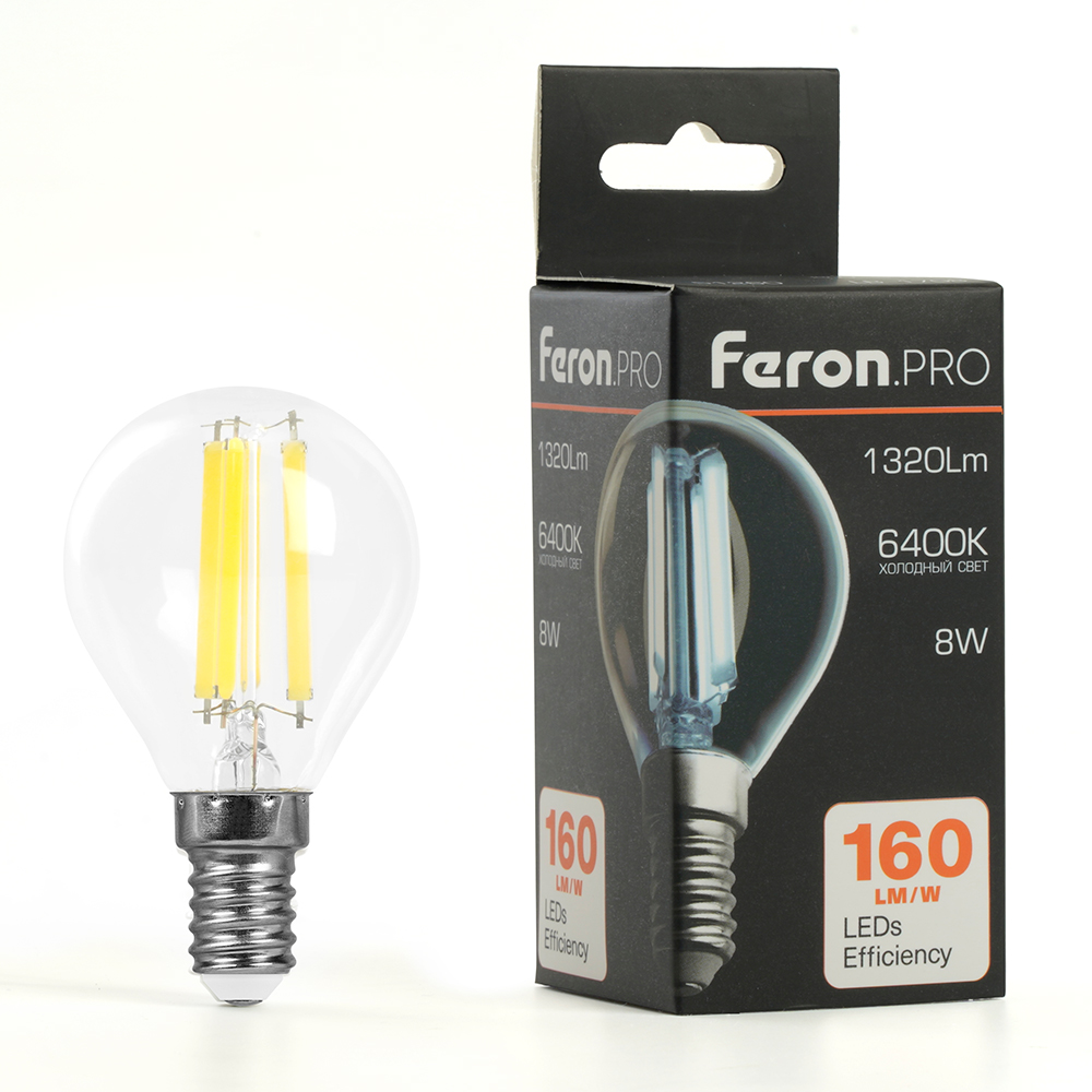 Лампа светодиодная Feron LB-1708 E14 8W 6400K 51261 Лампа светодиодная Feron LB-1708 E14 8W 6400K 51261