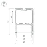 Профиль Arlight SL-LINE-4970-2000 ANOD 019297