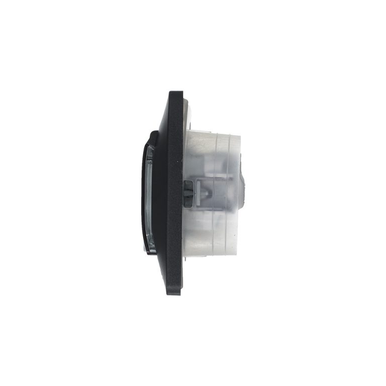 Розетка с/з со шторками с крышкой, 16А, IP44 (в сборе) Systeme Electric Glossa Антрацит GSL000748