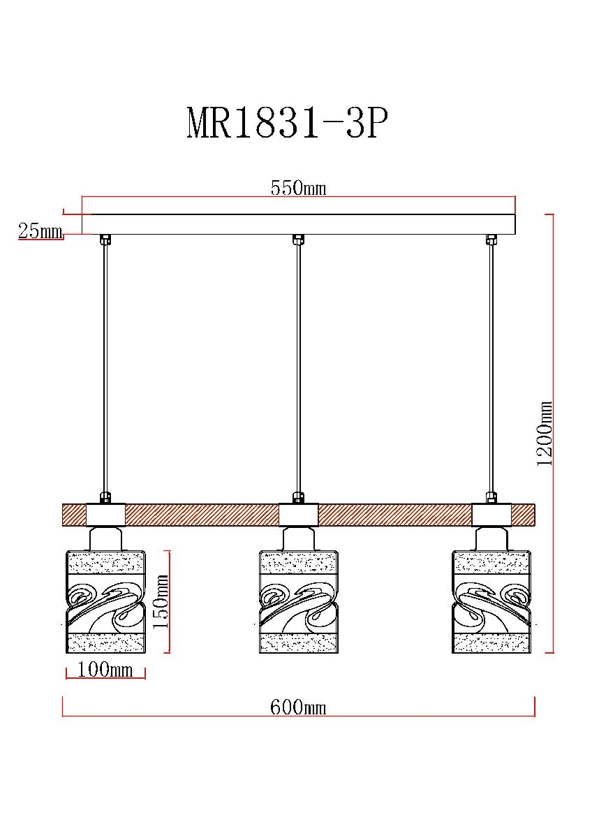Подвесной светильник MyFar Olivia MR1831-3P Подвесной светильник MyFar Olivia MR1831-3P