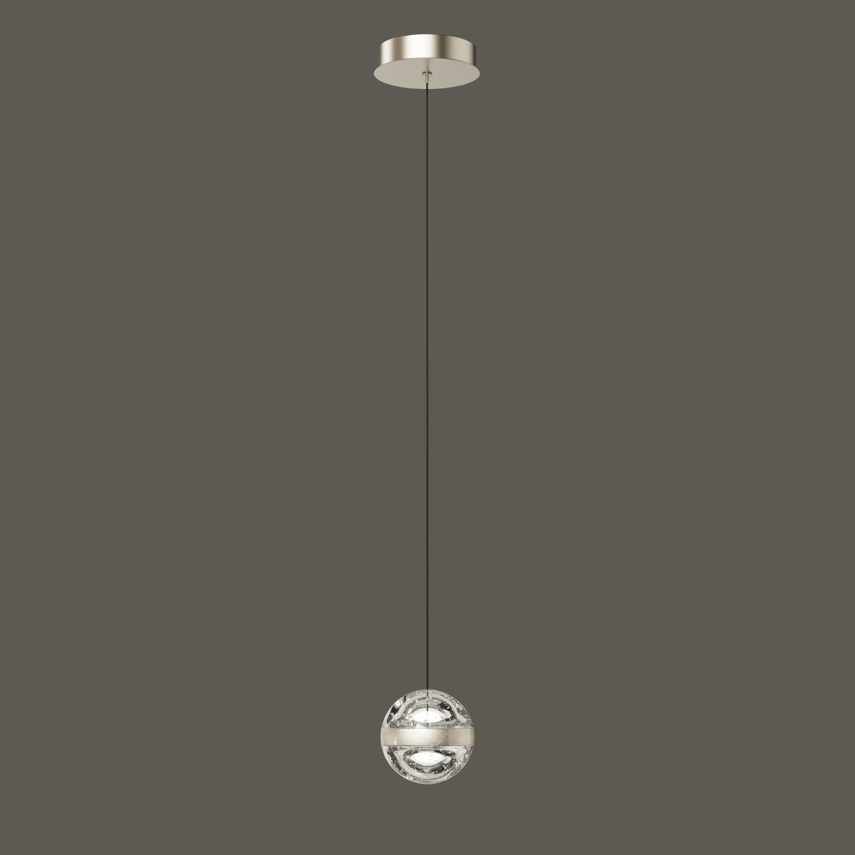 Подвесной светильник Delight Collection Frizzante MD23030088-1A nickel/clear Подвесной светильник Delight Collection Frizzante MD23030088-1A nickel/clear