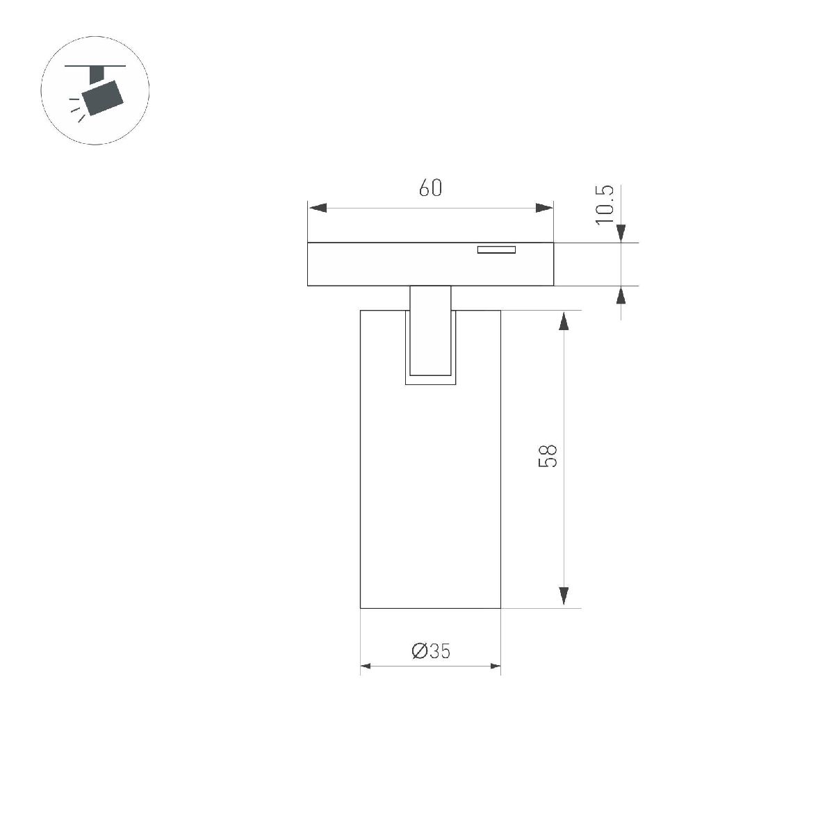 Трековый магнитный светильник Arlight MAG-MICROCOSM-SPOT-R35-5W Warm3000 (BK, 36 deg, 24V) 043252 Трековый магнитный светильник Arlight MAG-MICROCOSM-SPOT-R35-5W Warm3000 (BK, 36 deg, 24V) 043252