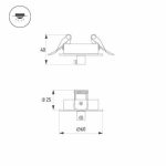 Чаша потолочная встраиваемая Arlight SPX-CANOPY-R60-C4 (BK) 046020(1)