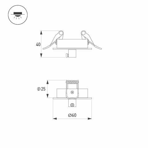 Чаша потолочная встраиваемая Arlight SPX-CANOPY-R60-C4 (BK) 046020(1) Чаша потолочная встраиваемая Arlight SPX-CANOPY-R60-C4 (BK) 046020(1)