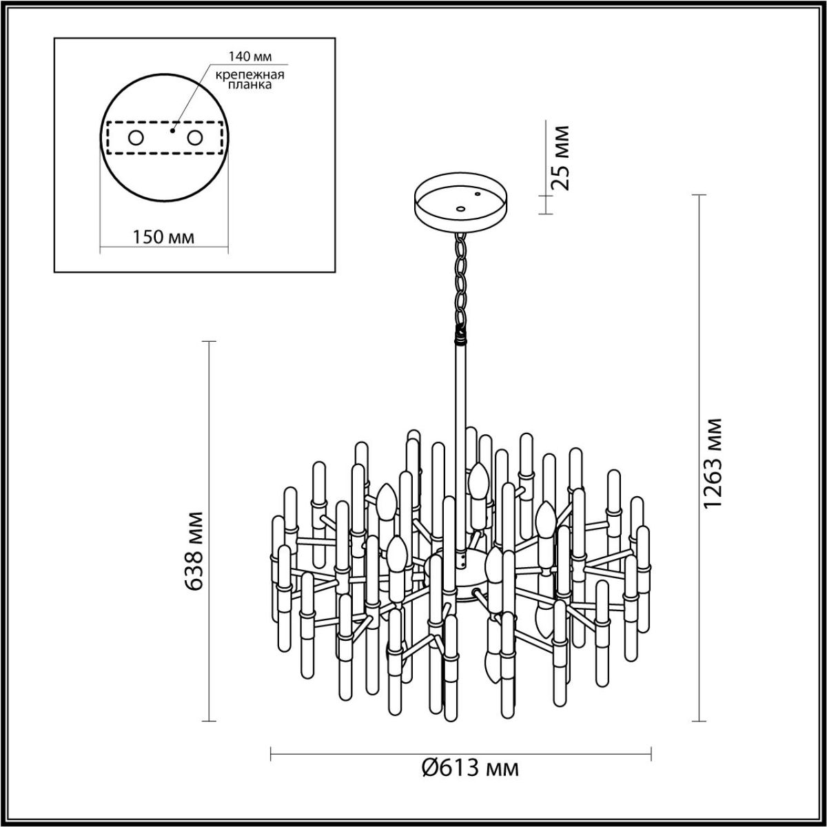 Подвесная люстра Odeon Light Stika 4988/10 Подвесная люстра Odeon Light Stika 4988/10