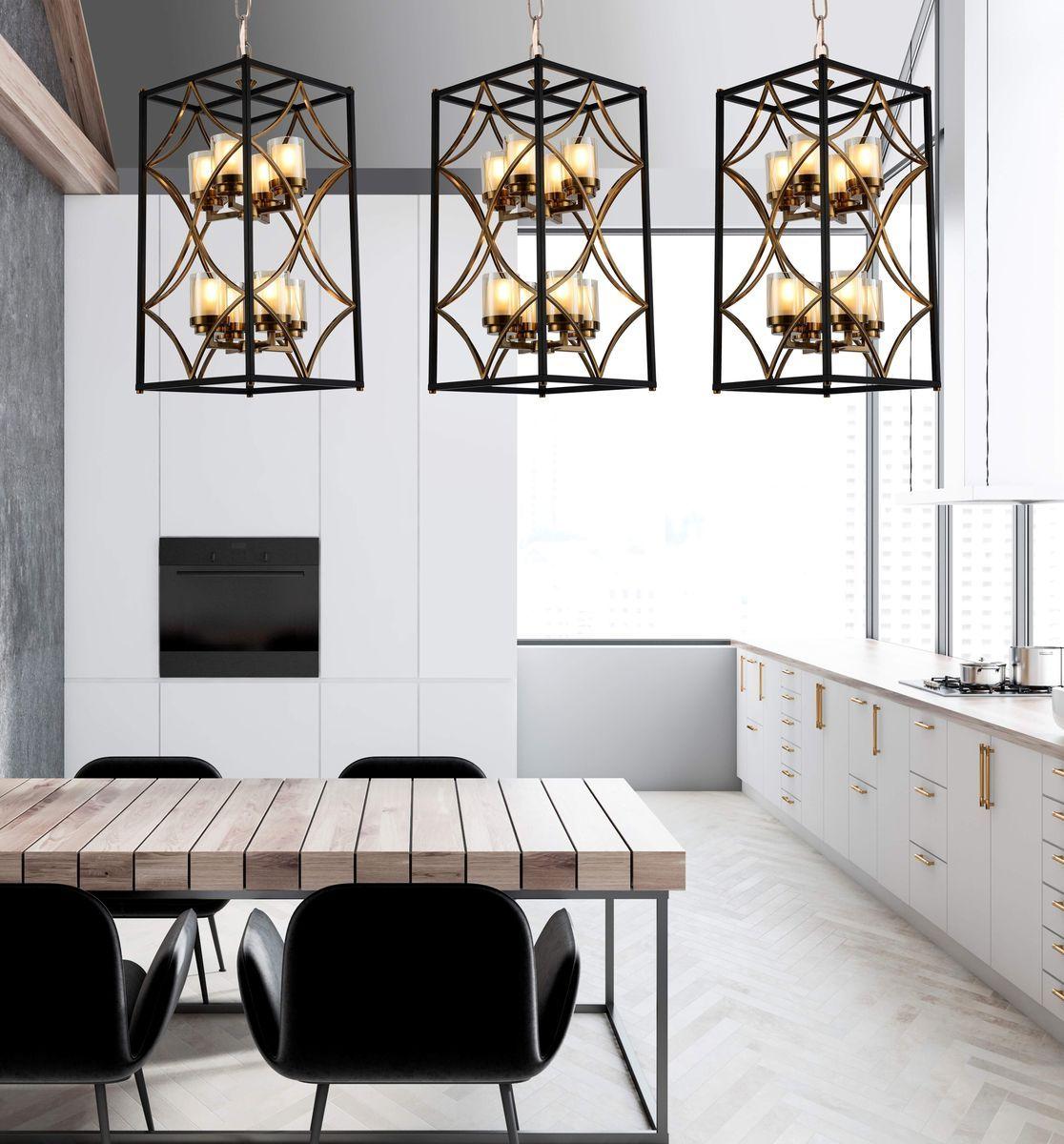 Подвесная люстра Lumina Deco Quadrato LDP 1223-8 BK+MD Подвесная люстра Lumina Deco Quadrato LDP 1223-8 BK+MD
