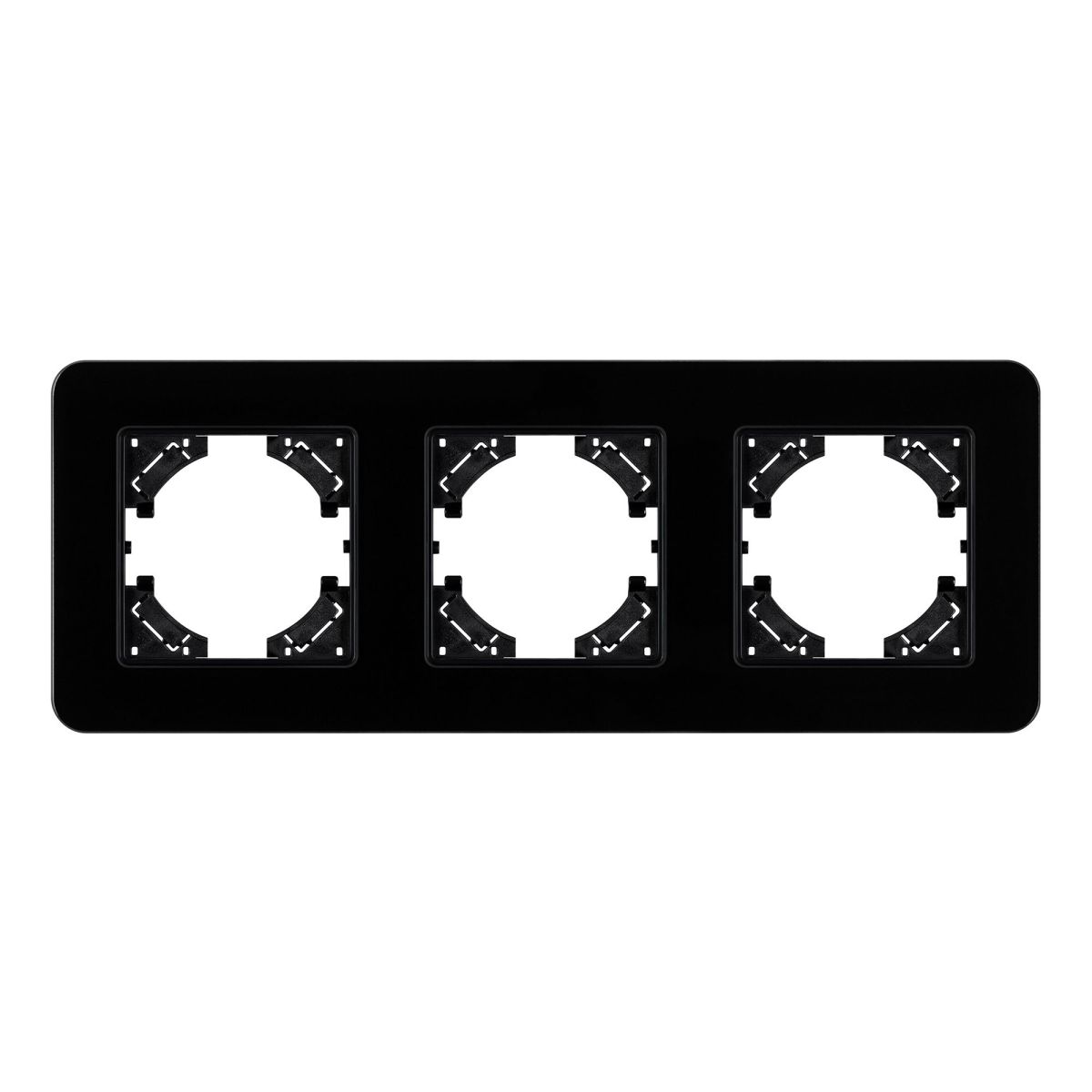 Рамка на 3 поста стеклянная Arlight FRM-OMALI-GS-3-BK 049697 Рамка на 3 поста стеклянная Arlight FRM-OMALI-GS-3-BK 049697