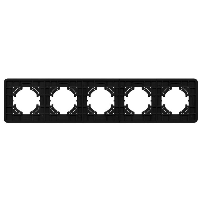 Рамка на 5 постов стеклянная Arlight FRM-OMALI-GS-5-BK 049705