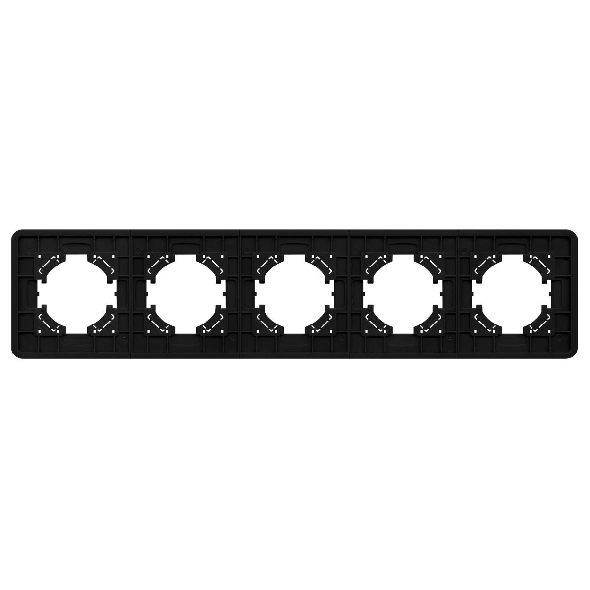 Рамка на 5 постов стеклянная Arlight FRM-OMALI-GS-5-BK 049705 Рамка на 5 постов стеклянная Arlight FRM-OMALI-GS-5-BK 049705