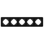 Рамка на 5 постов стеклянная Arlight FRM-OMALI-SFGS-5-BK 049721