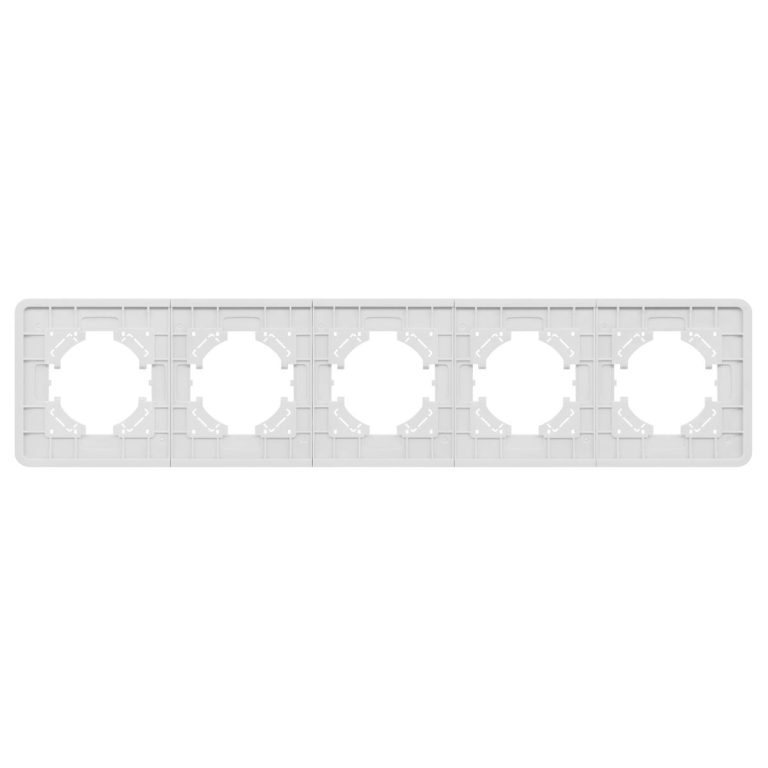 Рамка на 5 постов стеклянная Arlight FRM-OMALI-GS-5-WH 049704