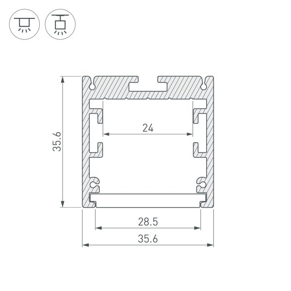 Алюминиевый профиль Arlight SL-ARC-3535-D320-A90 Black (дуга 1 из 4) 032676 Алюминиевый профиль Arlight SL-ARC-3535-D320-A90 Black (дуга 1 из 4) 032676