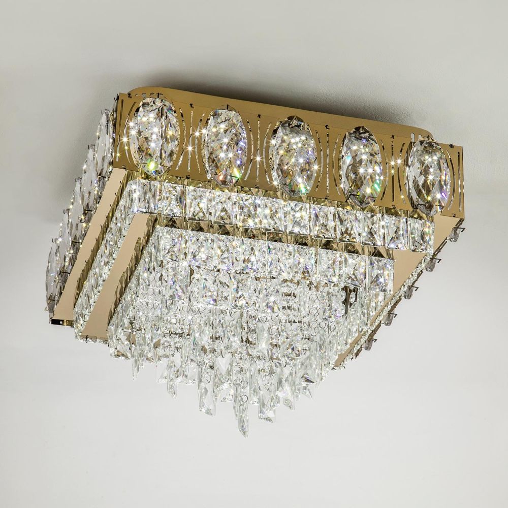 Потолочная люстра LED4U L9438-500-500 GD с УД Потолочная люстра LED4U L9438-500-500 GD с УД