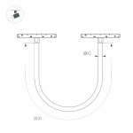 Трековый магнитный светильник Arlight MAG-ORIENT-TUBE-ELASTIC-R25-L2500-35W Warm3000 (BK, 360 deg, 48V) 044329