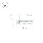 Профиль с экраном Arlight ARH-NANOLINE-5-2000 ANOD 023911