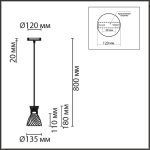 Подвесной светильник Lumion Suspentioni Mirabela 8050/1A