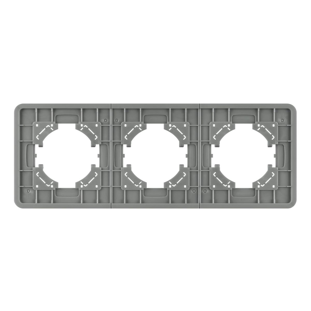 Рамка на 3 поста стеклянная Arlight FRM-OMALI-GS-3-GR 049698 Рамка на 3 поста стеклянная Arlight FRM-OMALI-GS-3-GR 049698