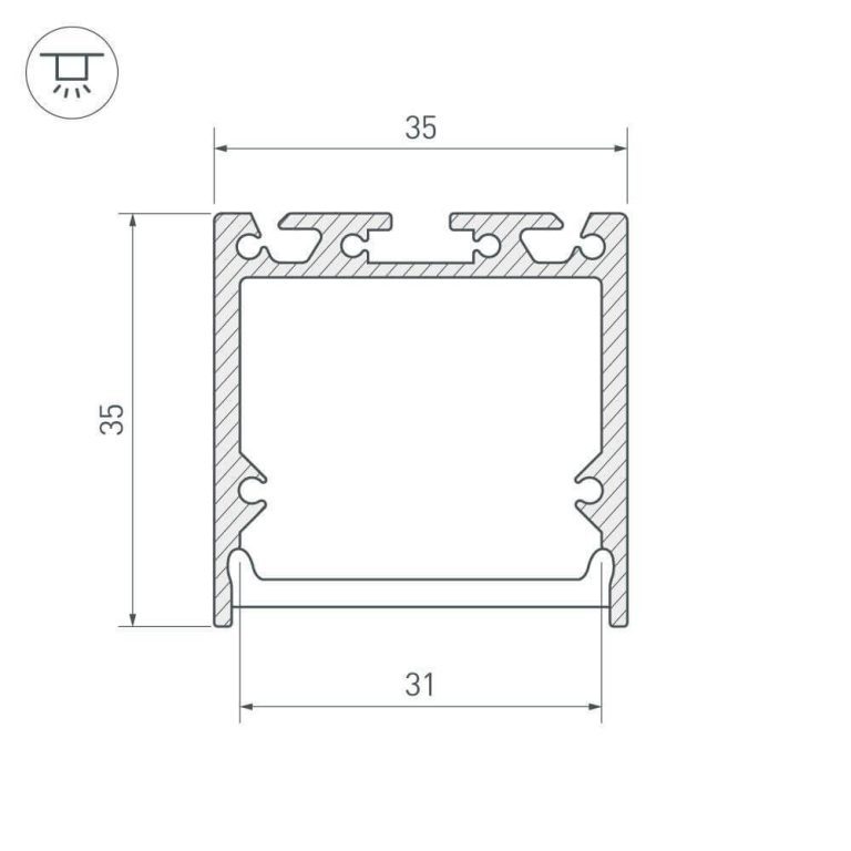 Профиль Arlight SL-LINE-3535-2000 ANOD 019306