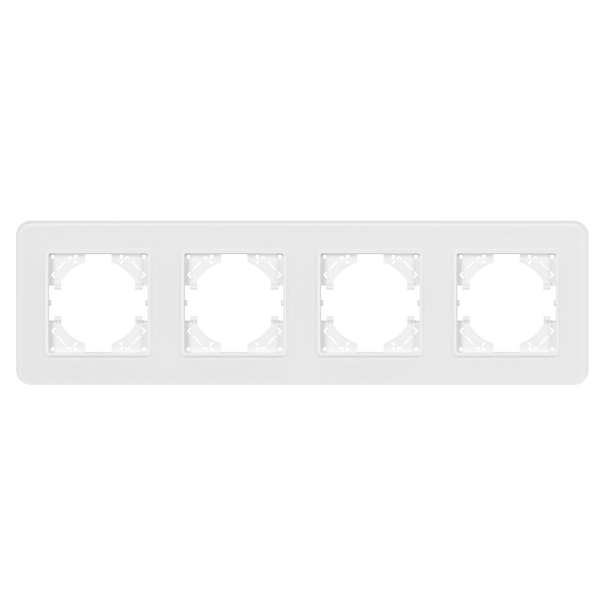 Рамка на 4 поста стеклянная Arlight FRM-OMALI-SFGS-4-WH 049716 Рамка на 4 поста стеклянная Arlight FRM-OMALI-SFGS-4-WH 049716