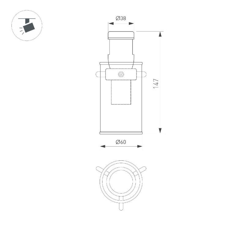 Трековый светильники Arlight ART-APRIORI-LANTERN-C-R60-5W Day4000 044305