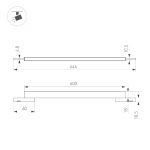 Трековый магнитный светильник Arlight MAG-MICROCOSM-FLAT-L600-16W Warm3000 (BK, 100 deg, 24V) 043273