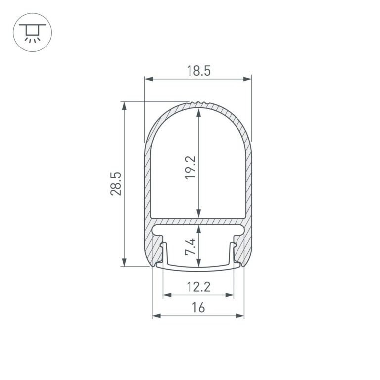 Профиль Arlight WARDROBE-1930-2000 ANOD BLACK 054943