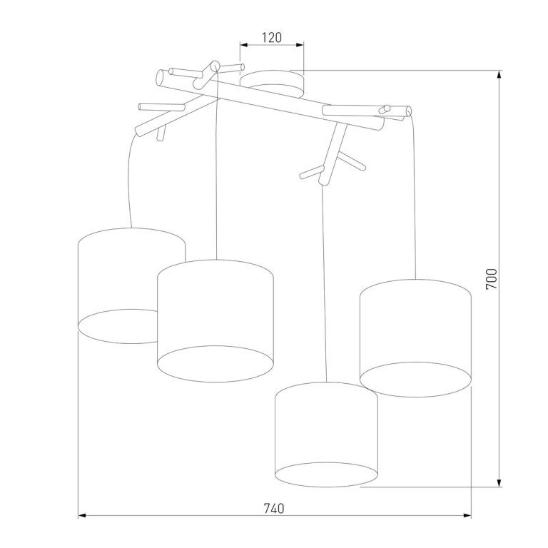 Подвесная люстра TK Lighting 6554 Albero White