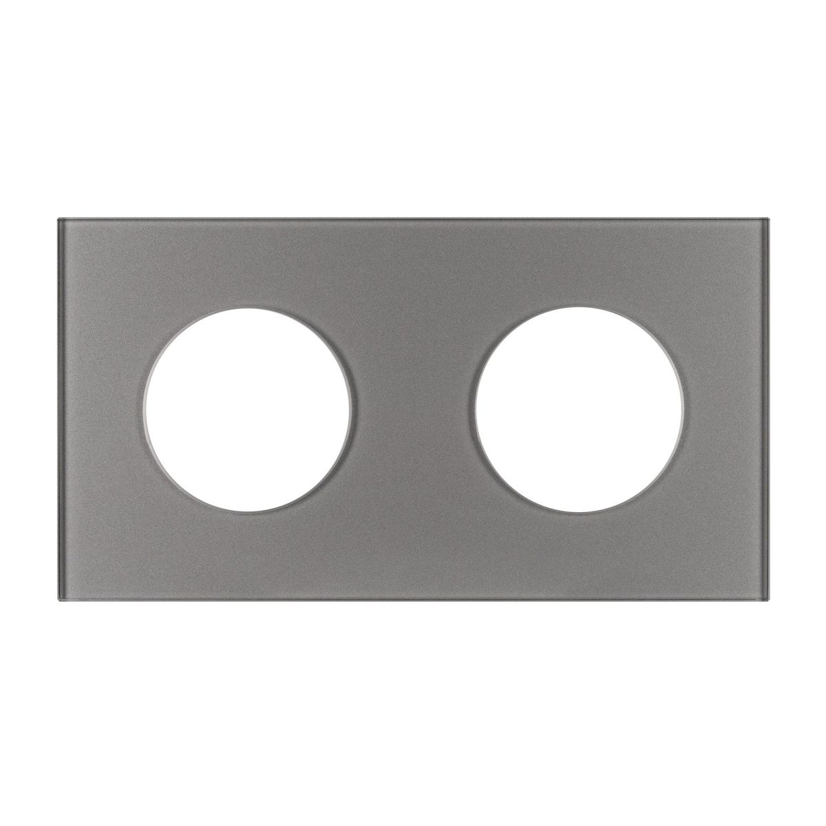 Рамка стеклянная на 2 поста Arlight FRM-GLARE-GC-2-GR 043837 Рамка стеклянная на 2 поста Arlight FRM-GLARE-GC-2-GR 043837
