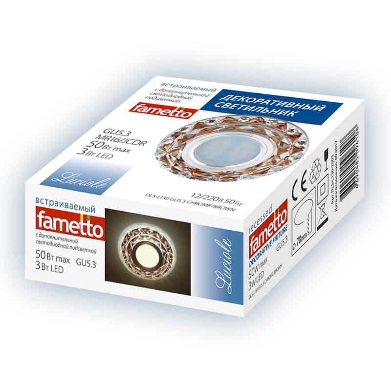 Встраиваемый светильник Fametto Luciole DLS-L130 GU5.3 Chrome/Brown Встраиваемый светильник Fametto Luciole DLS-L130 GU5.3 Chrome/Brown
