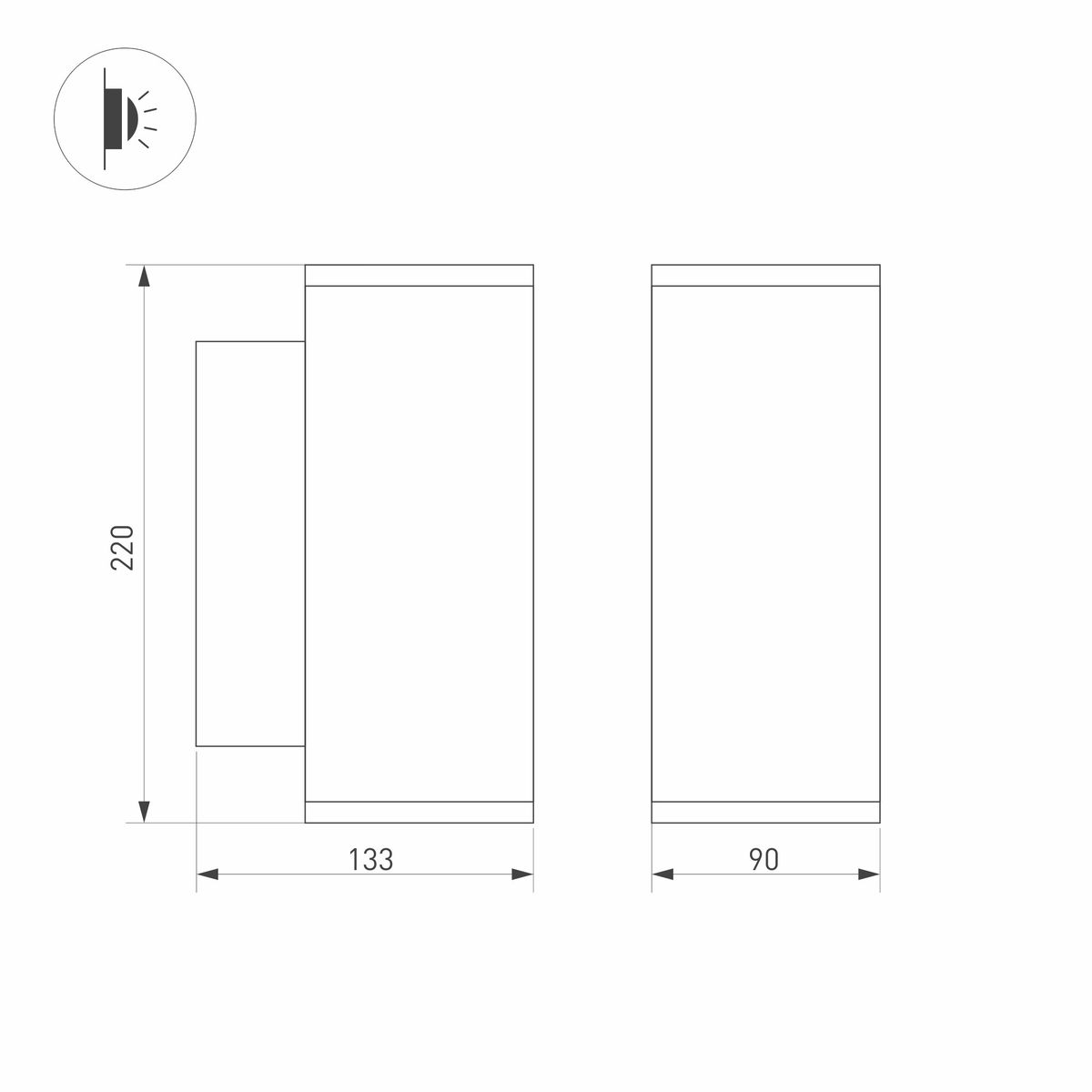 Уличный настенный светильник Arlight LGD-Forma-Wall-Twin-R90-2x12W Day4000 037251 Уличный настенный светильник Arlight LGD-Forma-Wall-Twin-R90-2x12W Day4000 037251