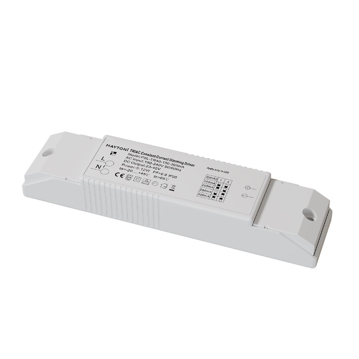 Блок питания Maytoni 5-12Вт DC23-40В IP20 Triac PSL-TR40-150-300mA Блок питания Maytoni 5-12Вт DC23-40В IP20 Triac PSL-TR40-150-300mA