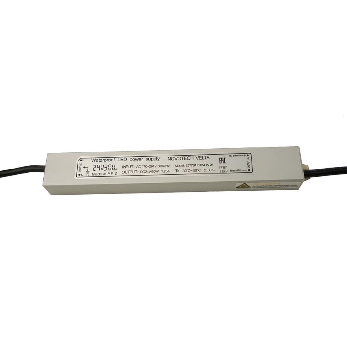 Блок питания Novotech Velta 30Вт DC24 IP67 1.25A 357781 Блок питания Novotech Velta 30Вт DC24 IP67 1.25A 357781
