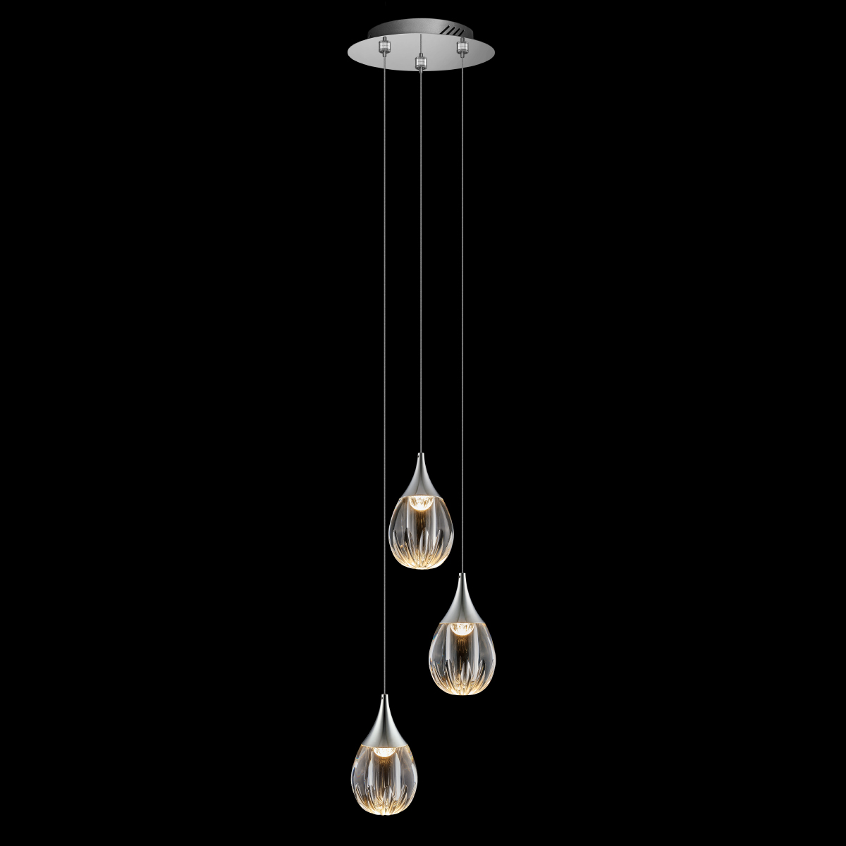 Подвесной светильник Delight Collection Stilla MD24001004-3A chrome/clear Подвесной светильник Delight Collection Stilla MD24001004-3A chrome/clear