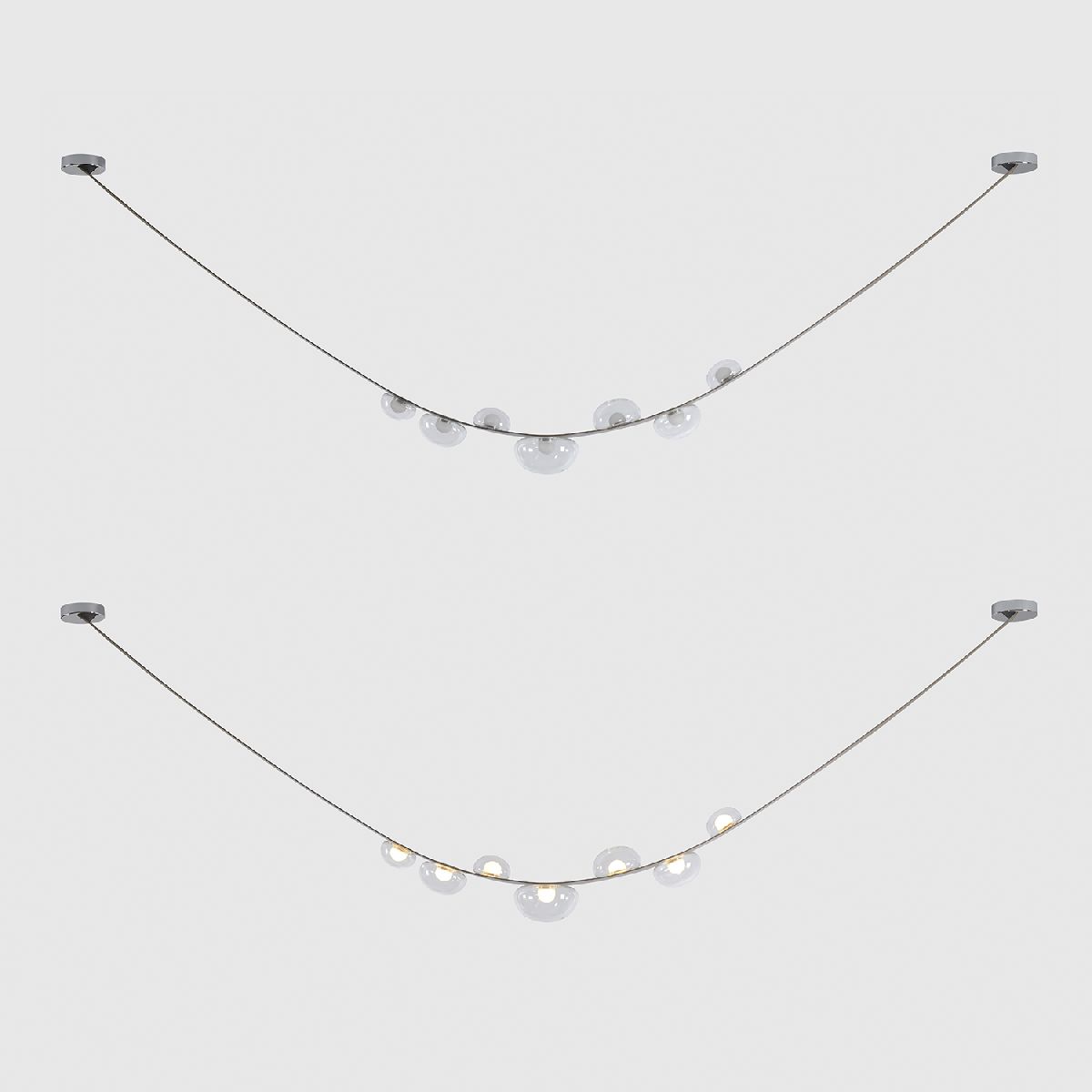 Подвесная люстра Crystal Lux BOSQUE SP7 L3000 GREY/TRANSPARENT Подвесная люстра Crystal Lux BOSQUE SP7 L3000 GREY/TRANSPARENT