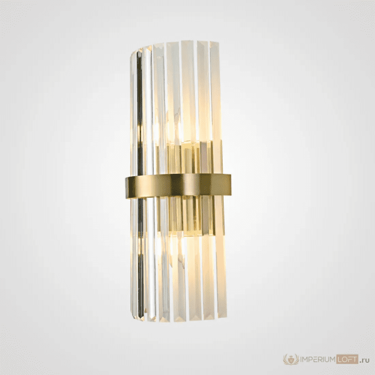 Бра ImperiumLoft Clear Glass Gold metal Wall Lamp 147727-22