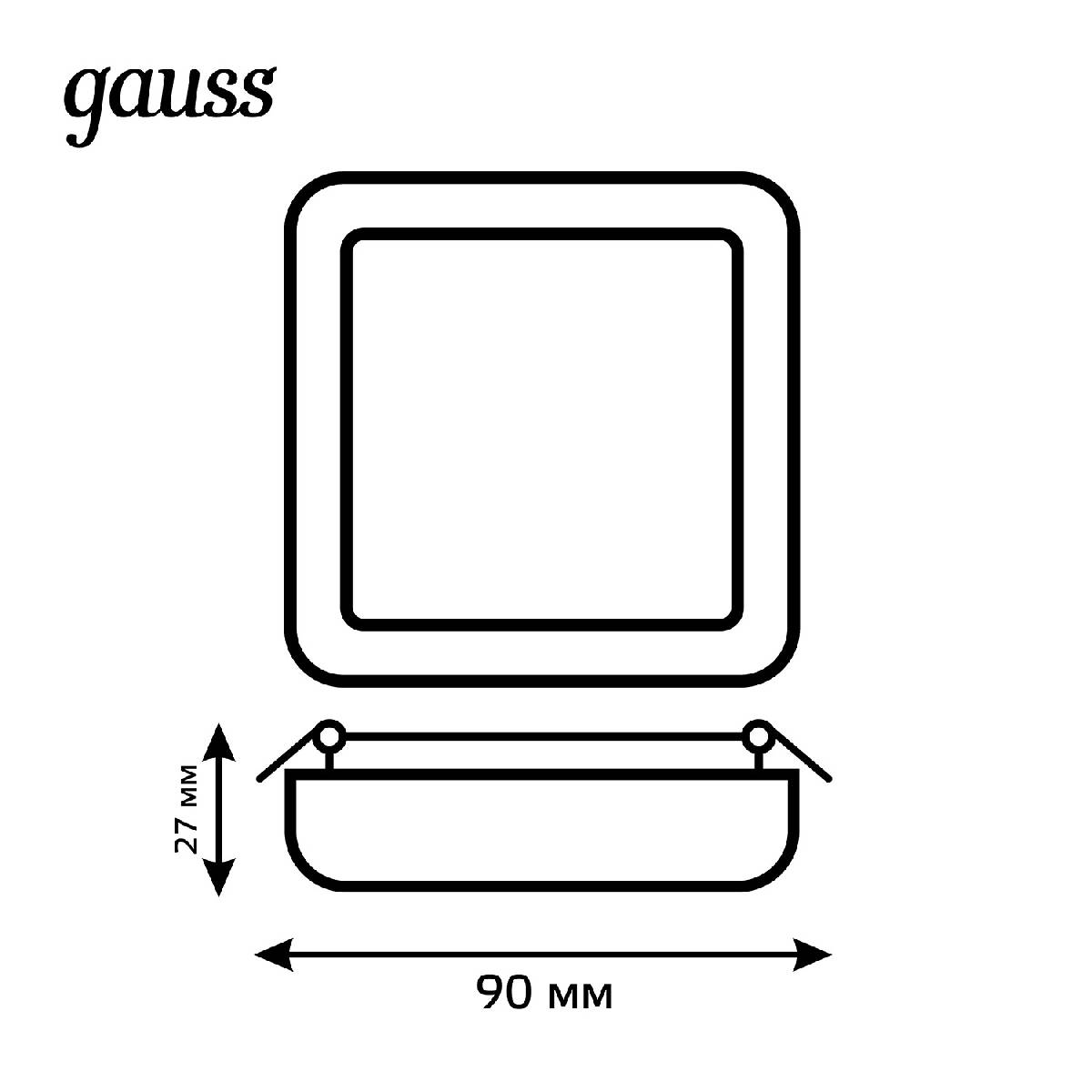 Встраиваемый светодиодный светильник Gauss Frameless 968511209 Встраиваемый светодиодный светильник Gauss Frameless 968511209