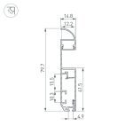 Профиль Arlight PLINTUS-H80-2000 ANOD 046390