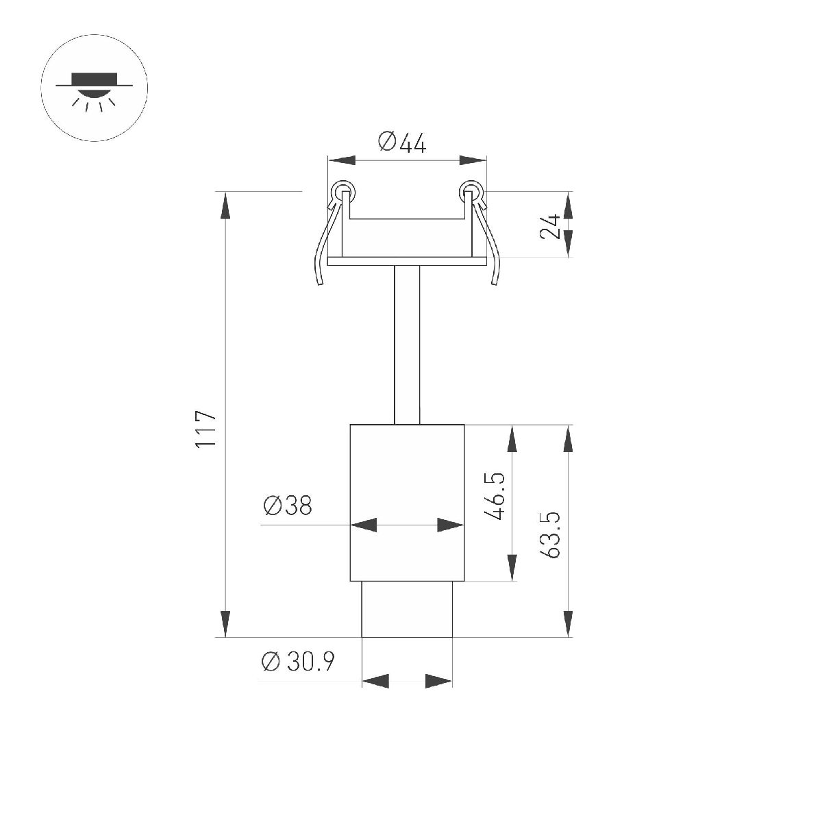 Встраиваемый спот Arlight ART-NEMO-BUILT-ZOOM-R38-5W Warm3000 049777 Встраиваемый спот Arlight ART-NEMO-BUILT-ZOOM-R38-5W Warm3000 049777