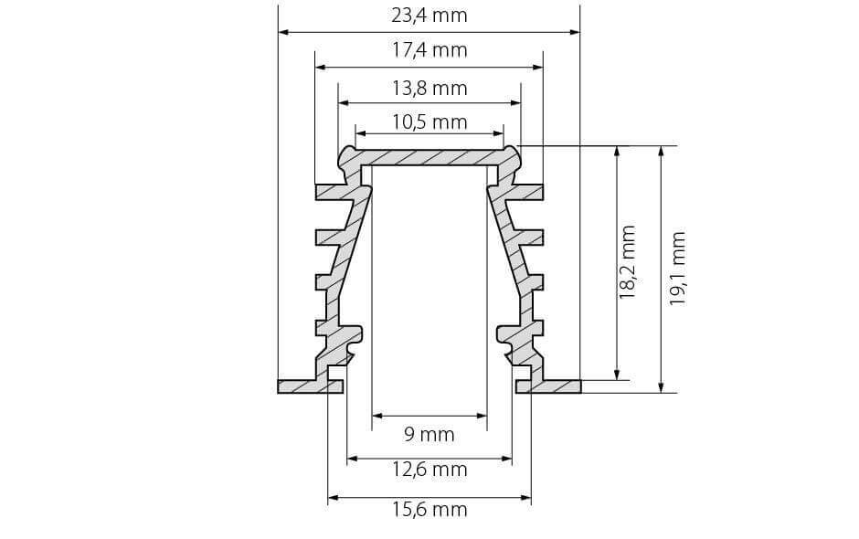 Профиль Arlight TOP-DEEP-F-2000 ANOD (K13,P15) 016971 Профиль Arlight TOP-DEEP-F-2000 ANOD (K13,P15) 016971