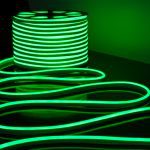 Светодиодный гибкий неон Elektrostandard 220V 9,6W 120Led 2835 IP67, односторонний зеленый, 50 м 4690389136504