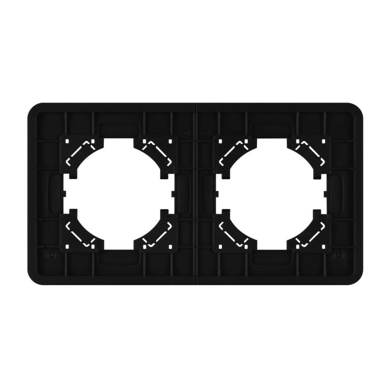 Рамка на 2 поста стеклянная Arlight FRM-OMALI-GS-2-BK 049693
