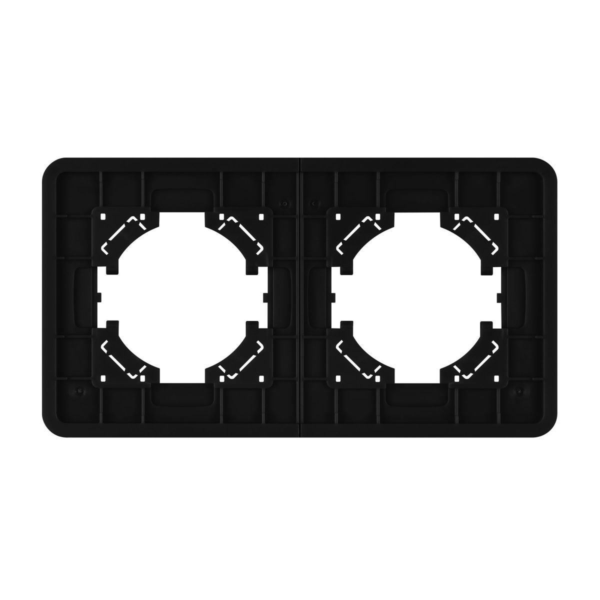 Рамка на 2 поста стеклянная Arlight FRM-OMALI-GS-2-BK 049693 Рамка на 2 поста стеклянная Arlight FRM-OMALI-GS-2-BK 049693